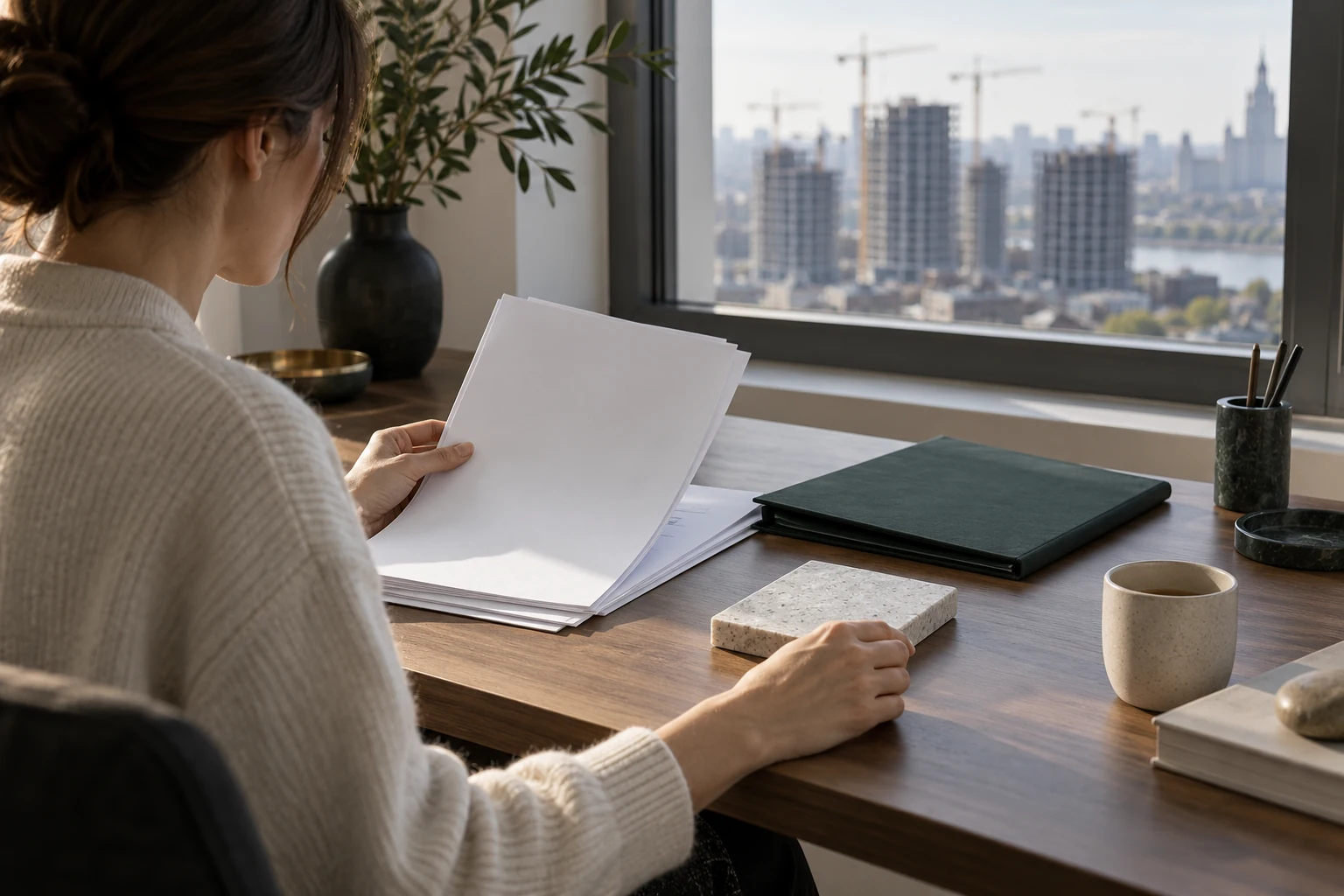 Папка покупателя с документами для наблюдения за строительством